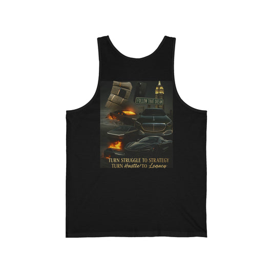Tank Top - Wealth Circuit - AI x Rasta Split - Hustle to Legacy - Unisex Jersey Tank